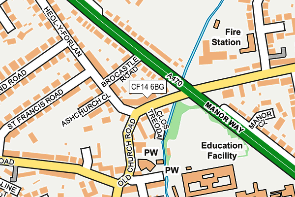 CF14 6BG map - OS OpenMap – Local (Ordnance Survey)