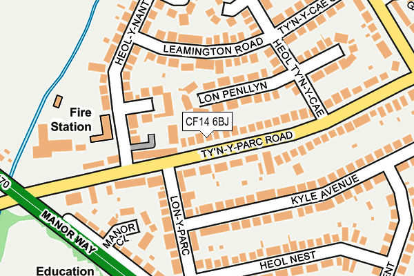 CF14 6BJ map - OS OpenMap – Local (Ordnance Survey)