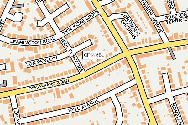 CF14 6BL map - OS OpenMap – Local (Ordnance Survey)