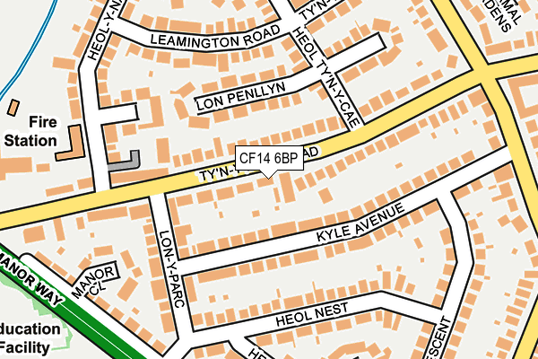 CF14 6BP map - OS OpenMap – Local (Ordnance Survey)