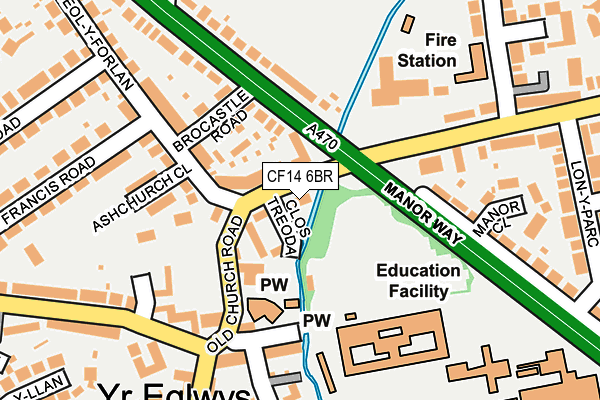 CF14 6BR map - OS OpenMap – Local (Ordnance Survey)