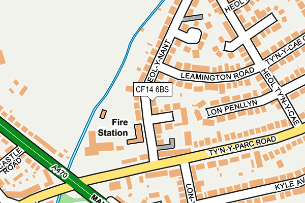 CF14 6BS map - OS OpenMap – Local (Ordnance Survey)