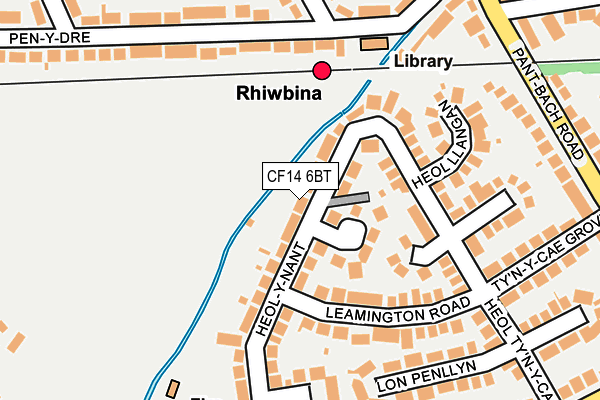 CF14 6BT map - OS OpenMap – Local (Ordnance Survey)