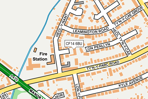 CF14 6BU map - OS OpenMap – Local (Ordnance Survey)