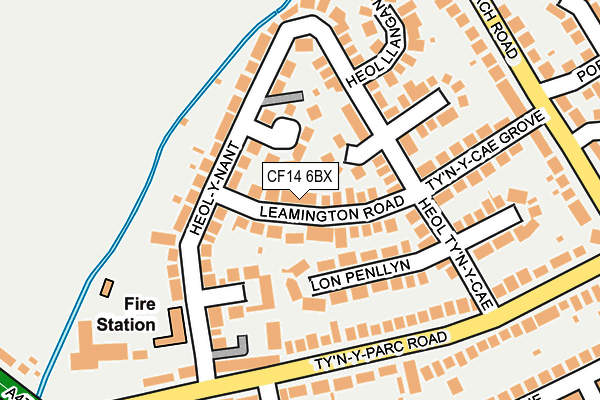 CF14 6BX map - OS OpenMap – Local (Ordnance Survey)