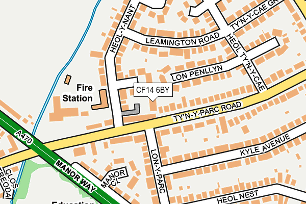 CF14 6BY map - OS OpenMap – Local (Ordnance Survey)