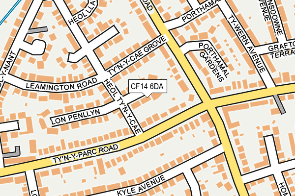 CF14 6DA map - OS OpenMap – Local (Ordnance Survey)