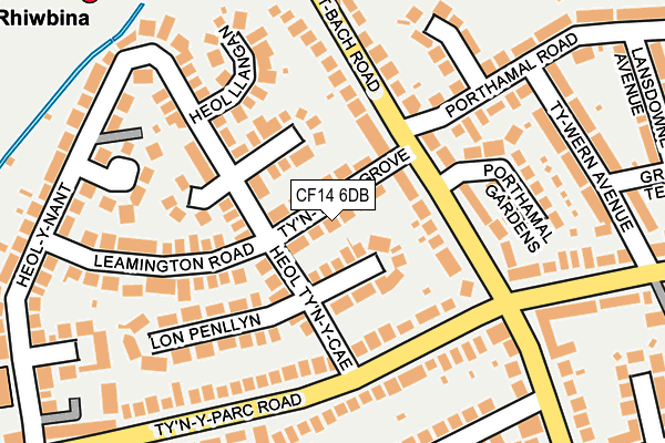 CF14 6DB map - OS OpenMap – Local (Ordnance Survey)