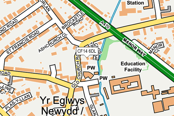 CF14 6DL map - OS OpenMap – Local (Ordnance Survey)