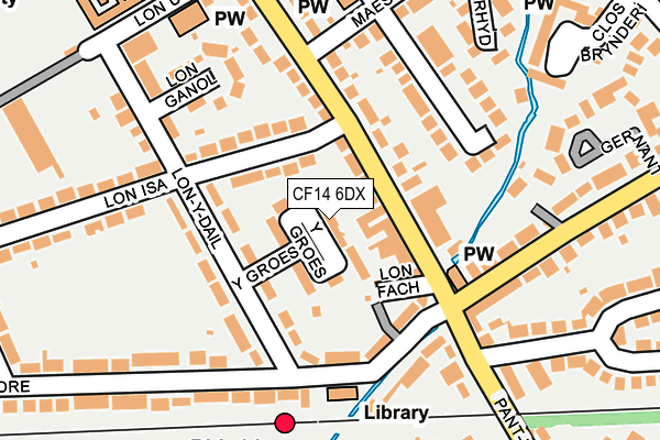CF14 6DX map - OS OpenMap – Local (Ordnance Survey)