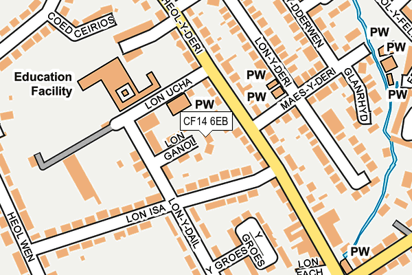 CF14 6EB map - OS OpenMap – Local (Ordnance Survey)