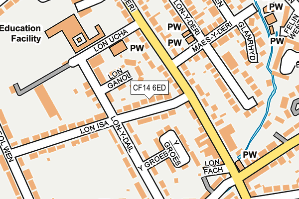 CF14 6ED map - OS OpenMap – Local (Ordnance Survey)