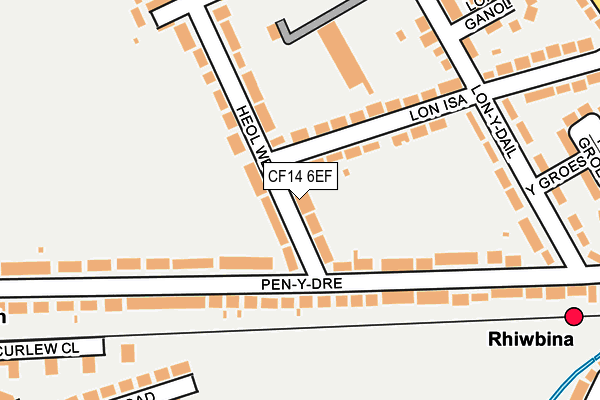 CF14 6EF map - OS OpenMap – Local (Ordnance Survey)