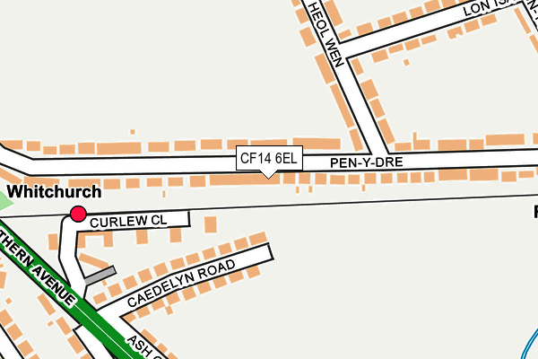 CF14 6EL map - OS OpenMap – Local (Ordnance Survey)