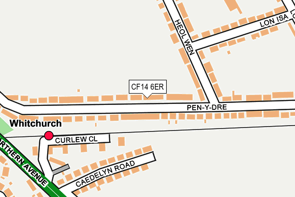 CF14 6ER map - OS OpenMap – Local (Ordnance Survey)