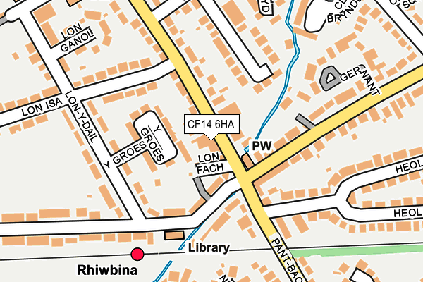 CF14 6HA map - OS OpenMap – Local (Ordnance Survey)