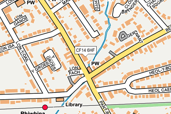 CF14 6HF map - OS OpenMap – Local (Ordnance Survey)