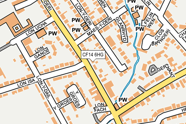 CF14 6HG map - OS OpenMap – Local (Ordnance Survey)