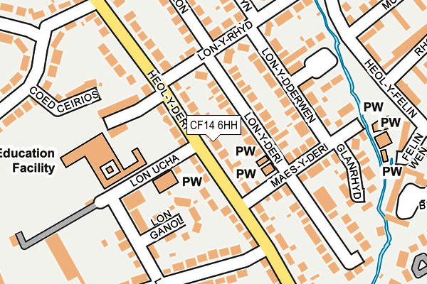 CF14 6HH map - OS OpenMap – Local (Ordnance Survey)