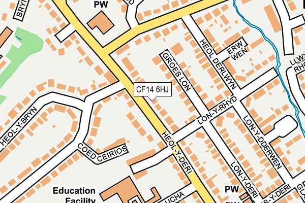 CF14 6HJ map - OS OpenMap – Local (Ordnance Survey)