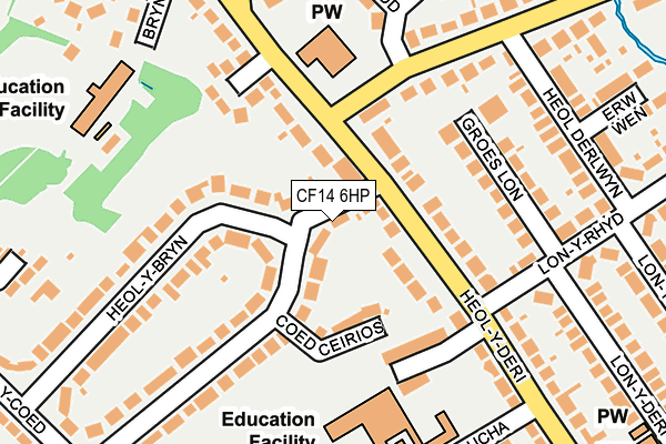 CF14 6HP map - OS OpenMap – Local (Ordnance Survey)