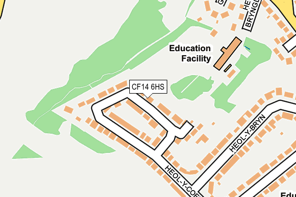 CF14 6HS map - OS OpenMap – Local (Ordnance Survey)