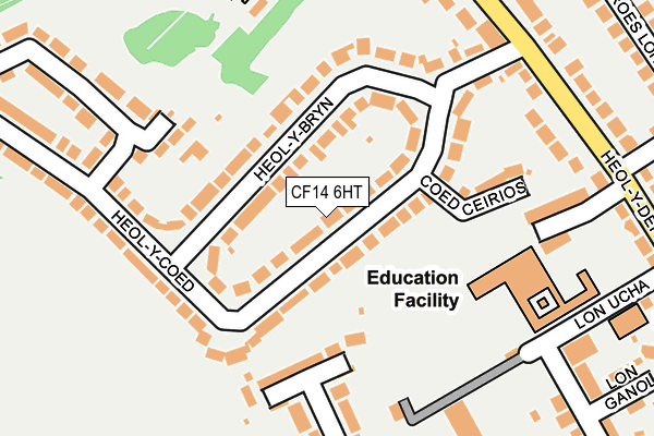 CF14 6HT map - OS OpenMap – Local (Ordnance Survey)