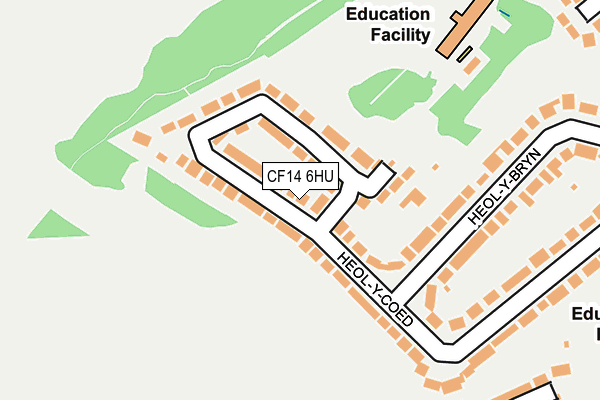 CF14 6HU map - OS OpenMap – Local (Ordnance Survey)