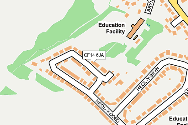 CF14 6JA map - OS OpenMap – Local (Ordnance Survey)