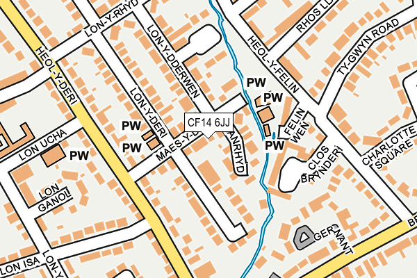 CF14 6JJ map - OS OpenMap – Local (Ordnance Survey)