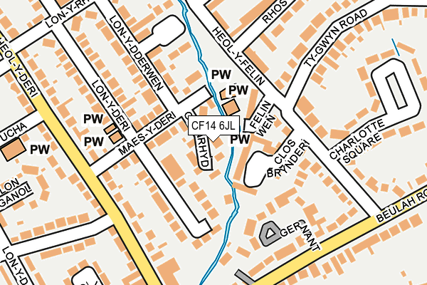 CF14 6JL map - OS OpenMap – Local (Ordnance Survey)