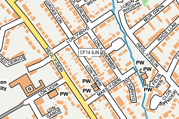 CF14 6JN map - OS OpenMap – Local (Ordnance Survey)