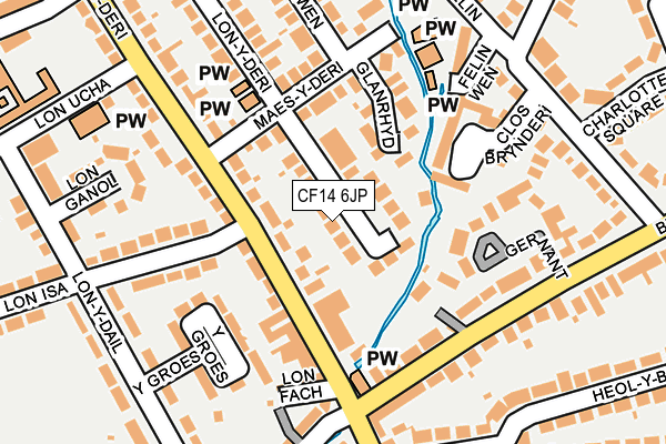 CF14 6JP map - OS OpenMap – Local (Ordnance Survey)