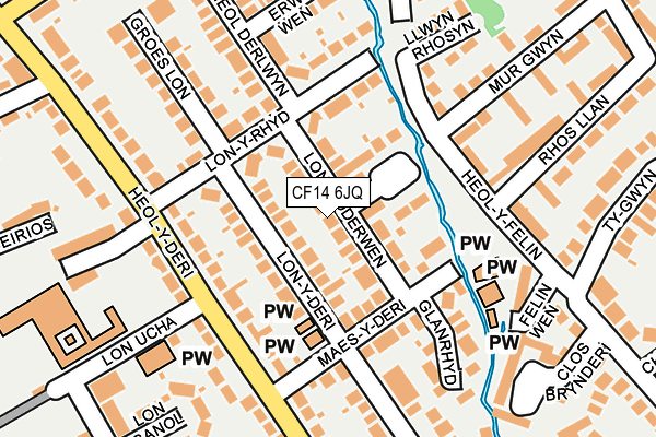 CF14 6JQ map - OS OpenMap – Local (Ordnance Survey)