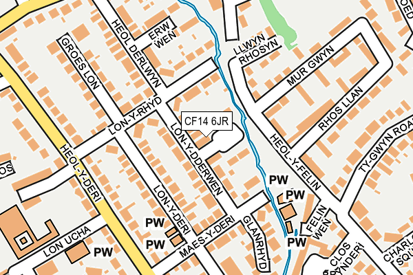 CF14 6JR map - OS OpenMap – Local (Ordnance Survey)