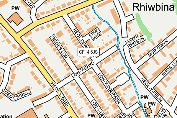 CF14 6JS map - OS OpenMap – Local (Ordnance Survey)