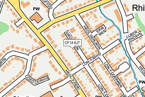 CF14 6JT map - OS OpenMap – Local (Ordnance Survey)