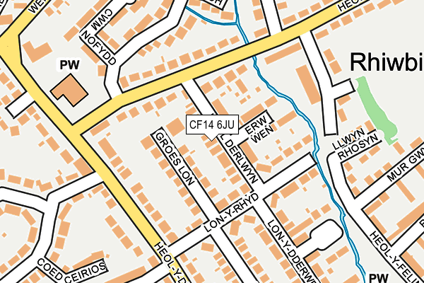 CF14 6JU map - OS OpenMap – Local (Ordnance Survey)