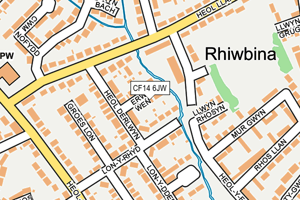 CF14 6JW map - OS OpenMap – Local (Ordnance Survey)