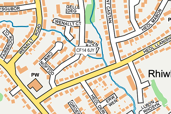 CF14 6JY map - OS OpenMap – Local (Ordnance Survey)