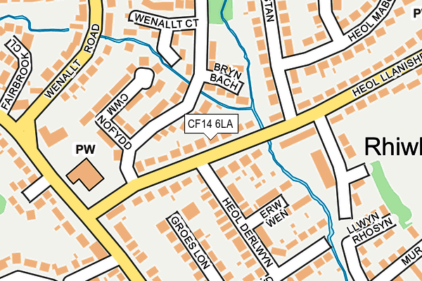 CF14 6LA map - OS OpenMap – Local (Ordnance Survey)