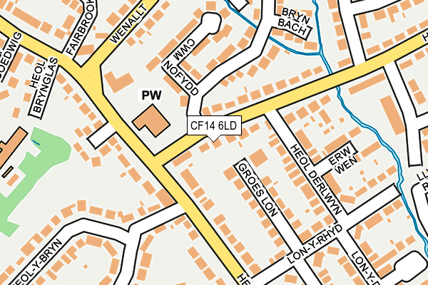 CF14 6LD map - OS OpenMap – Local (Ordnance Survey)