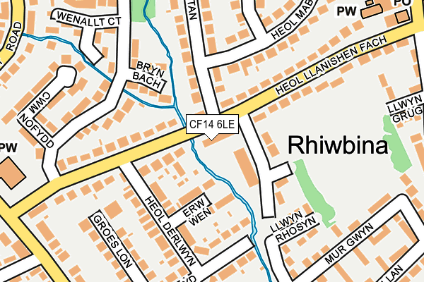 CF14 6LE map - OS OpenMap – Local (Ordnance Survey)