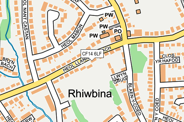CF14 6LF map - OS OpenMap – Local (Ordnance Survey)