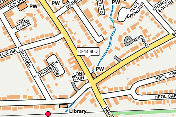 CF14 6LQ map - OS OpenMap – Local (Ordnance Survey)