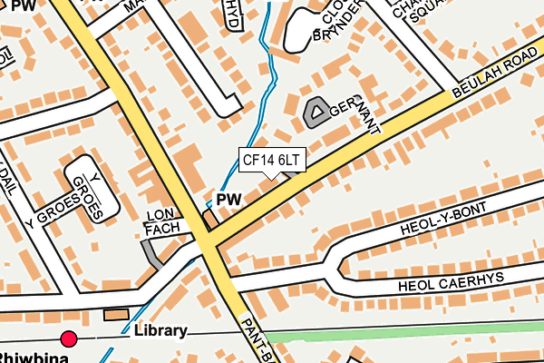CF14 6LT map - OS OpenMap – Local (Ordnance Survey)