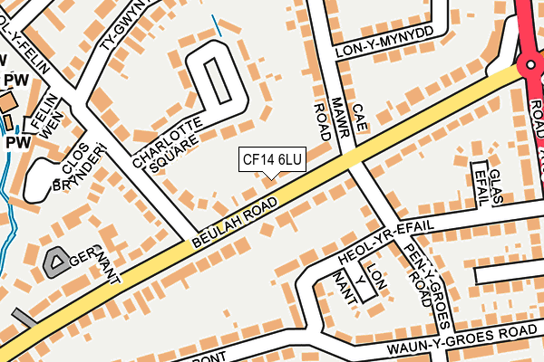 CF14 6LU map - OS OpenMap – Local (Ordnance Survey)