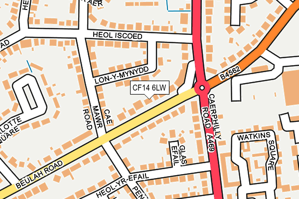 CF14 6LW map - OS OpenMap – Local (Ordnance Survey)