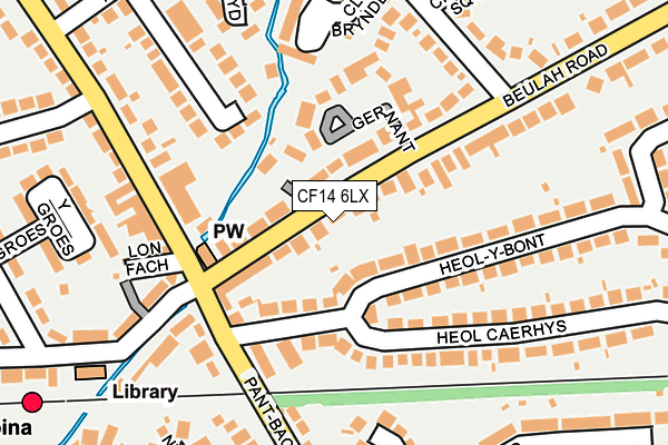 CF14 6LX map - OS OpenMap – Local (Ordnance Survey)