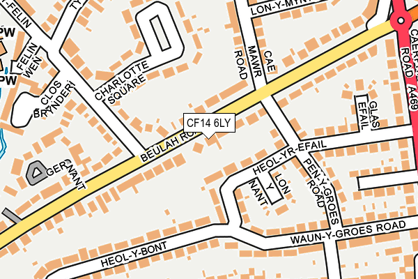 CF14 6LY map - OS OpenMap – Local (Ordnance Survey)